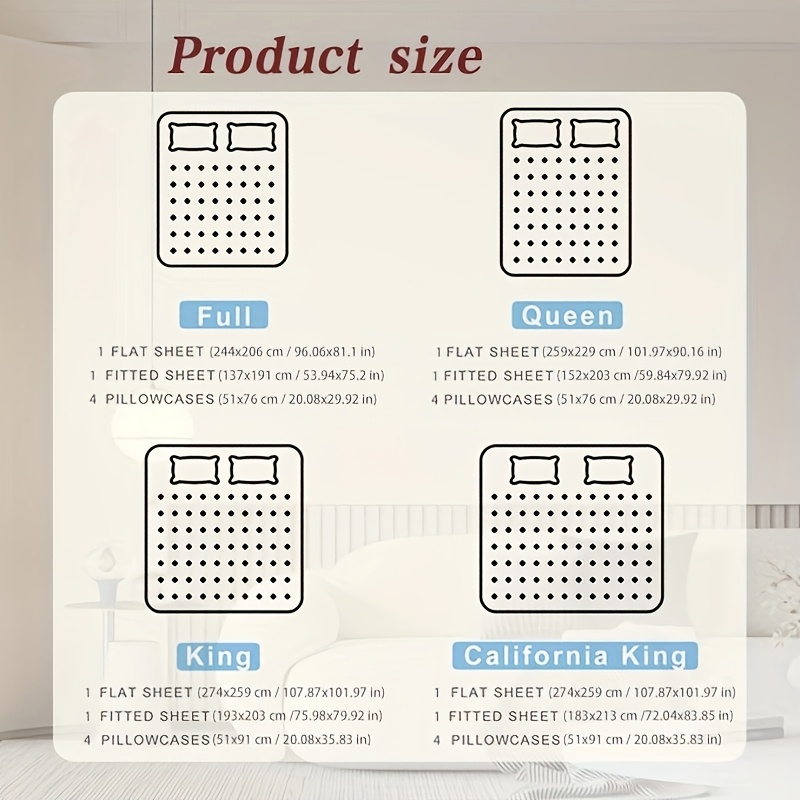 Sheet What Is A Full Size Blanket Measurement Loyalberry 6pcs