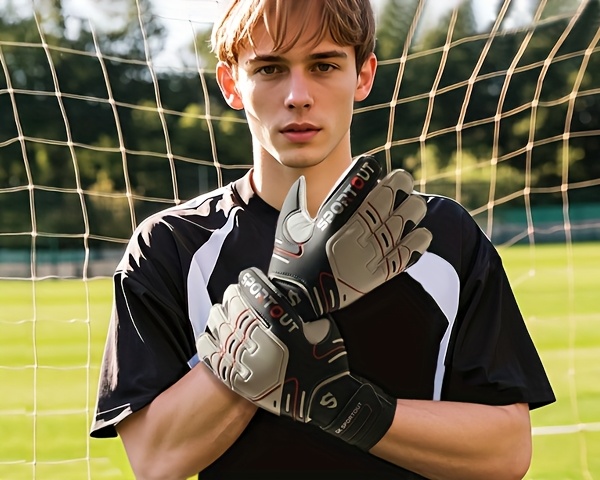 Adult goalkeeper gloves, goal keeper gloves, super grip, injury prevention, breathable football gloves.