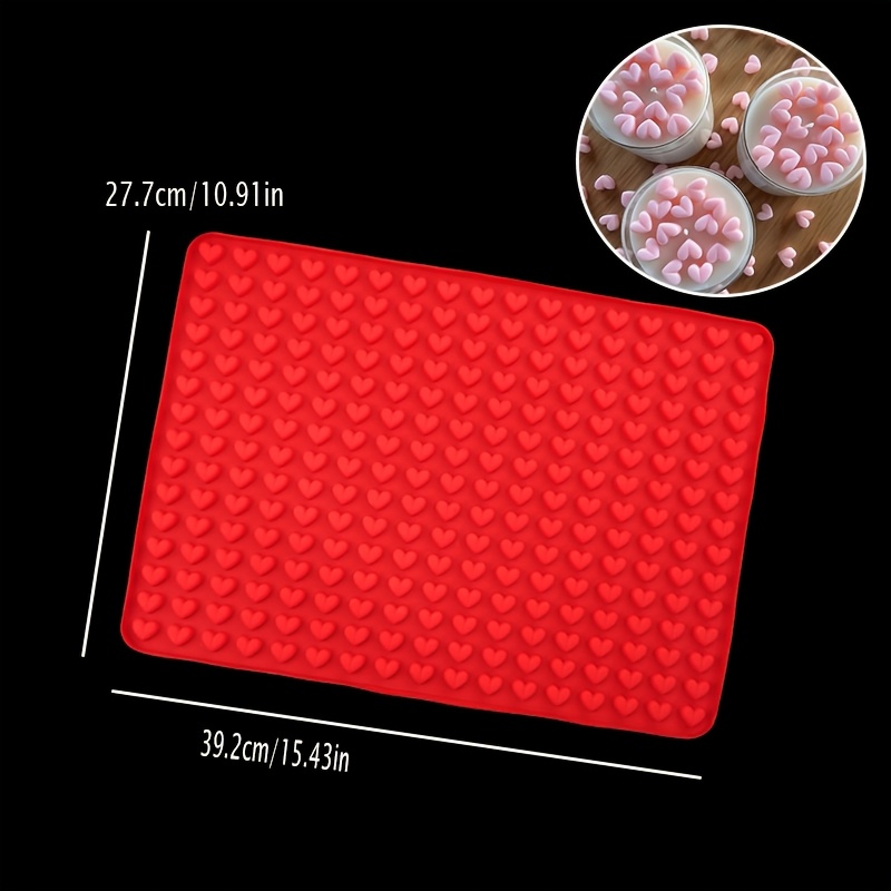 TEMU Resin Silicone Molds 255-cavity Mini Heart Silicone Molds Small Heart-shaped Storage Jars, Candle Holders, Cup Sets, And Decorative Plaster Jar