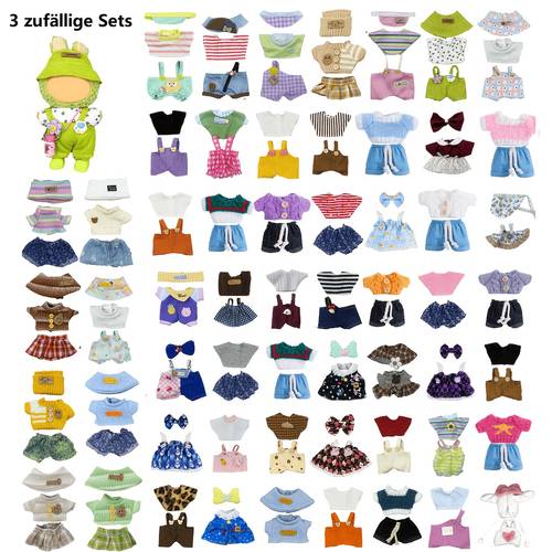 6 69 inch doll clothing set random 3 complete outfits fashionable outfit matching set birthday gift surprise for kids doll not included
