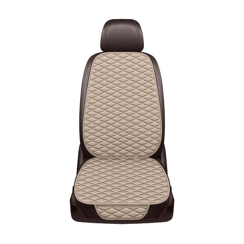 TEMU Linen Texture Car Seat Cover 1pc - Universal Cushion, - Suitable For Most Car Models