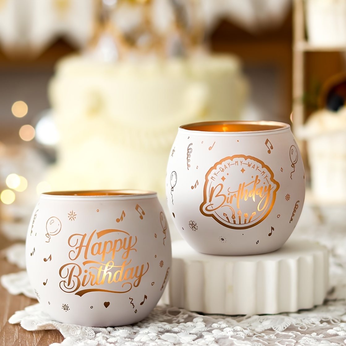 E-shop 2 Stück Glas Kerzenhalter Kompatibel für - Moderne Runde Tischdekoration mit Glanz - Eleganter Teelicht-Kerzenständer für Geburtstag, Jubiläum,