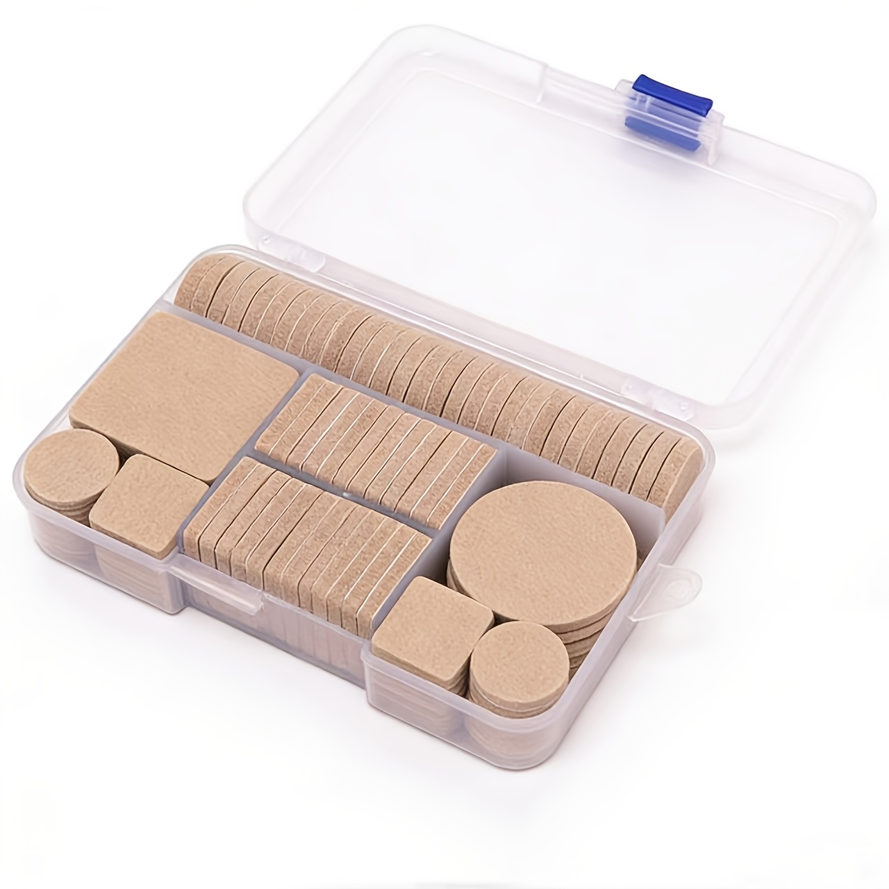 TEMU Set da 92 pezzi di cuscinetti autoadesivi in grigio medio per mobili, protezioni antiscivolo per gambe di sedie e tavoli, adatti per piastrelle,