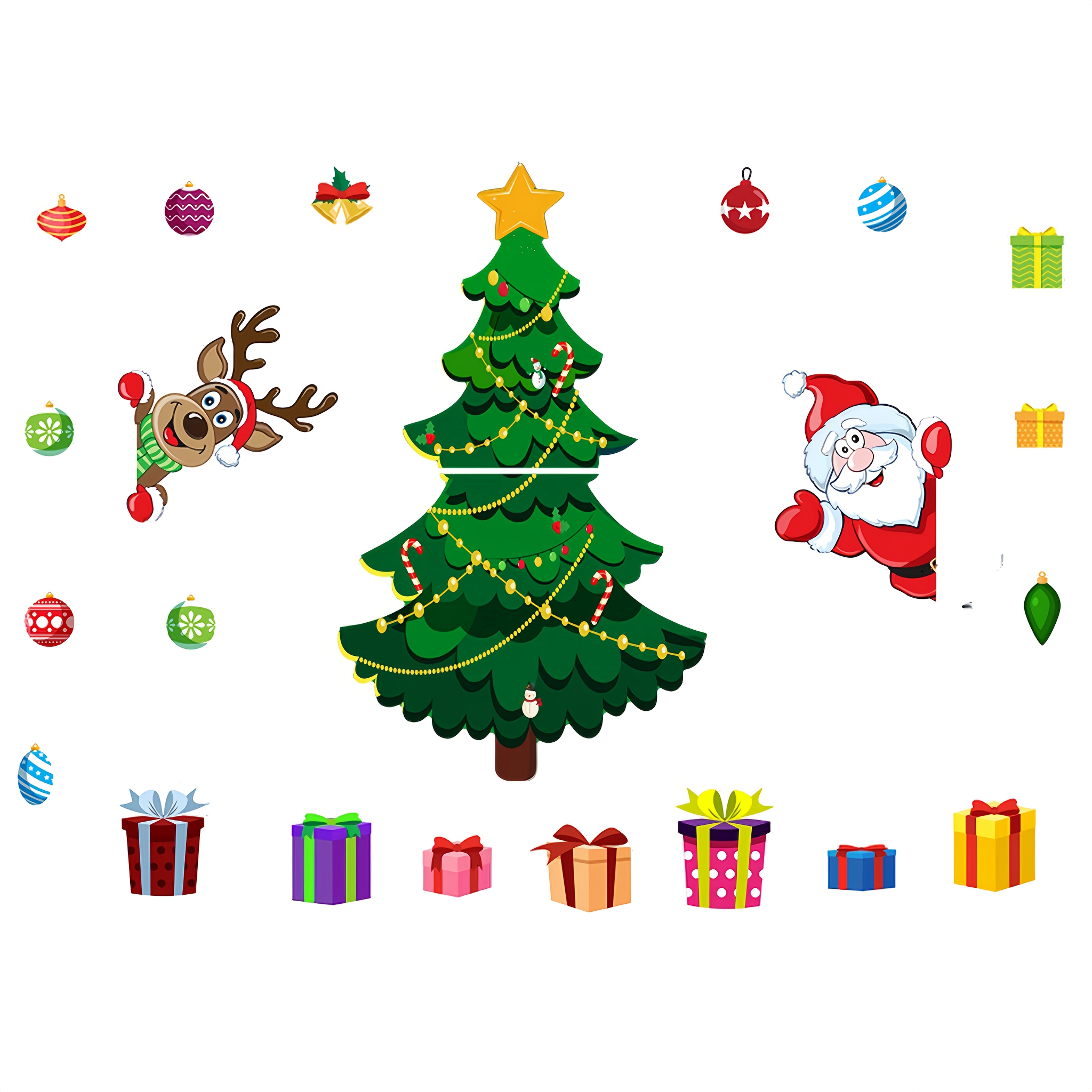1 Set, Christmas Fridge Magnet, Suitable For Refrigerator/garage Christmas Decoration, Christmas Atmosphere Decor, Magnetic Christmas Sticker