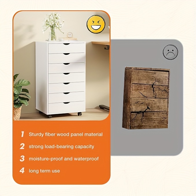 5/7-Drawer Mobile Storage Cabinet with Wheels Perfect for offices, bedrooms, and living rooms Spacious capacity Compact saves space Ideal for office use Buy as needed