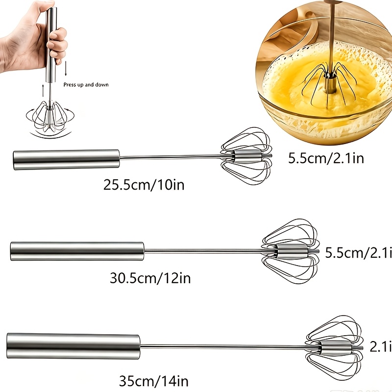 Hand-Push Egg Beater for Home Mixing and Blending