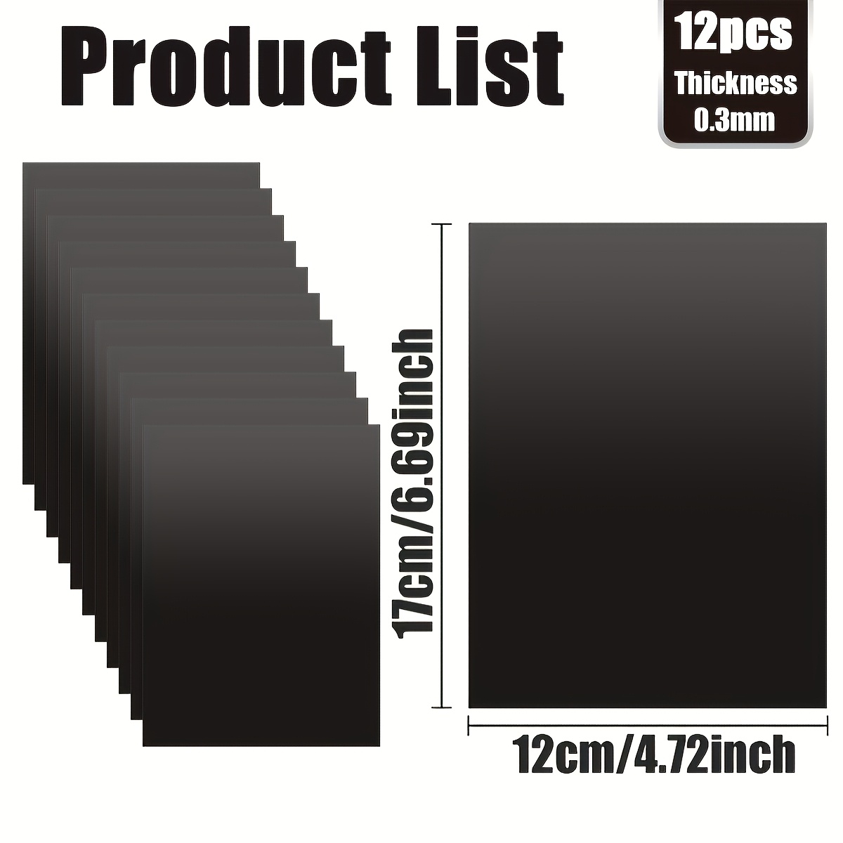 TEMU Magnetic Sheets For Crafts 12cm X 17cm, Pack Of 12. Flexible Non Adhesive Magnetic Sheet For Metal Cutting Die Storage. Easy To Organize And Cut