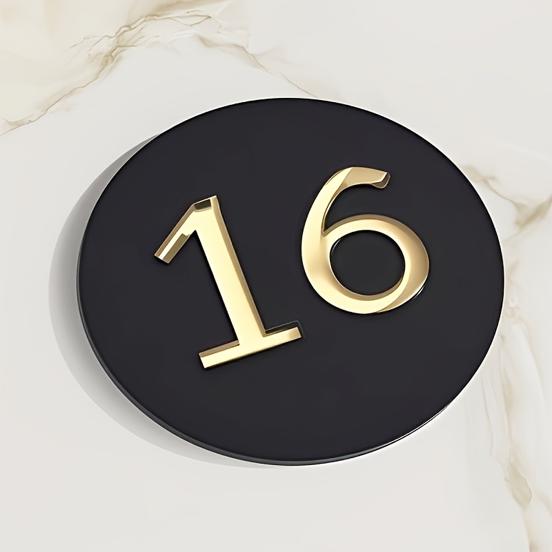TEMU Customized 2d Three-dimensional Hollow Acrylic Door Signs For Guesthouses, Offices, And Hotel Apartments. Quick Installation Without Power,