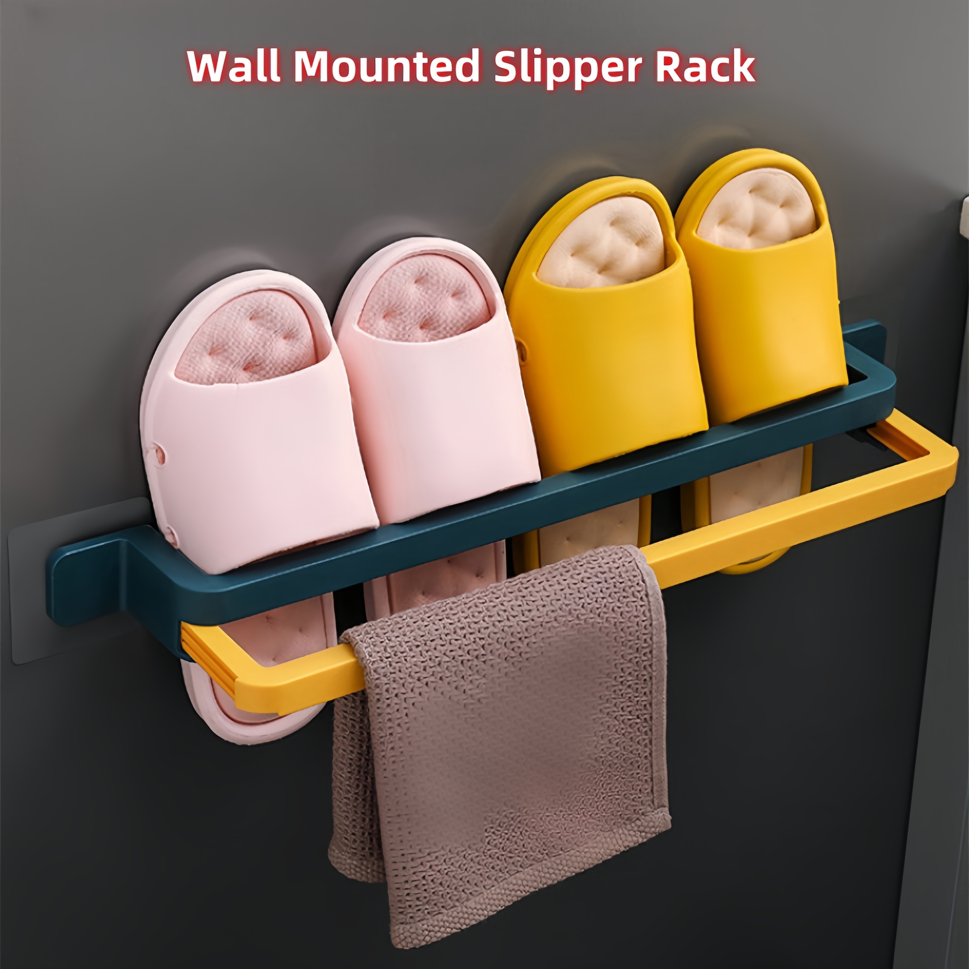 Wall Mounted Slipper Holder Shoe Storage Rack Hole free Temu Australia