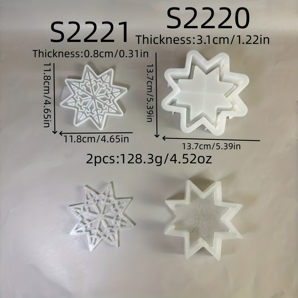 Resin Silicone Mold Snowflake Projection Wall 3d Decoration Silicone Mold Silicone Mold Decoration Home Decoration Epoxy Resin Mold 130 S2220 S2221