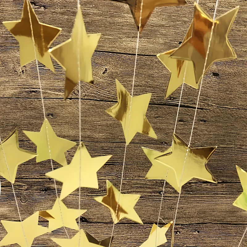 Étoiles En Papier Noir à Suspendre – Lot De 5 (3x 25 Cm, 2x 40 Cm) – Décoration Noël, Mariage, Anniversaire – Montage Facile, Pliable - 10