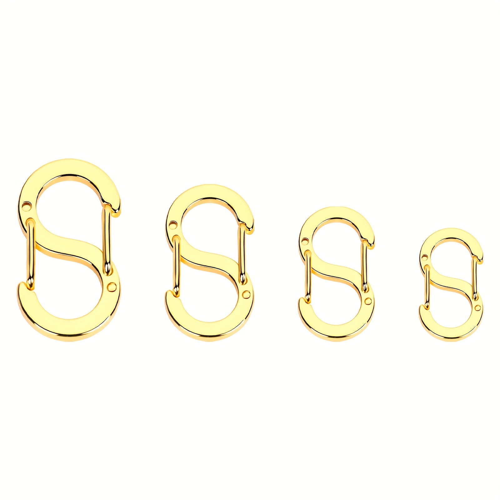 Image of 4pcs Double Opening Lobster Clasp Necklace Shortener Bracelet Clasps And Closures,stainless Steel Necklace Clasps And Closures Chain Shortener For Necklace Clip Bracelet Connector(4 Sizes)