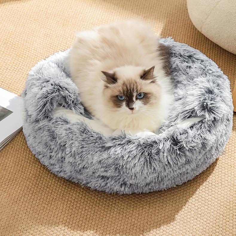 Panier pour chat hiver 2025, version améliorée, épais et fermé, en forme de coquille. Le panier idéal pour chat. Un cadeau parfait pour vos félins.