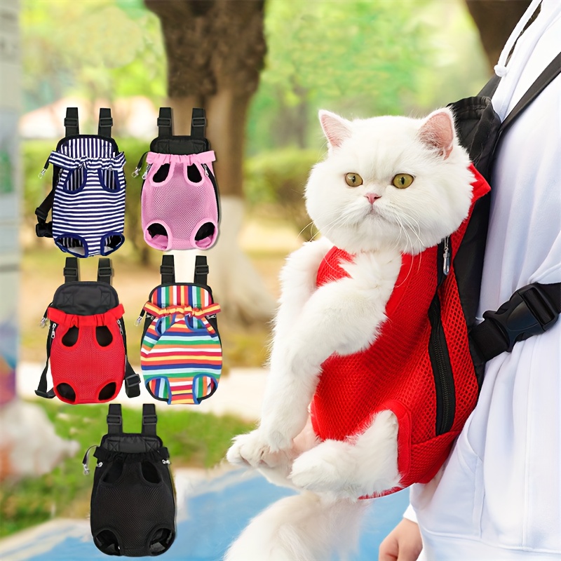

Breathable Mesh Pet Backpack Carrier For Cats & Dogs - Portable, Comfortable Shoulder Bag With Zip Closure Dog Carrier Bag Dog Backpack Carrier