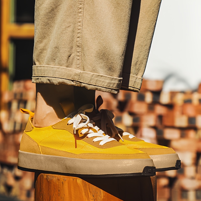 Zapatillas clásicas para hombre, versátiles, de moda, modernas y casuales, de tela de fibra sedosa de hielo transpirable, zapatillas de caña baja con empalme y transpirables