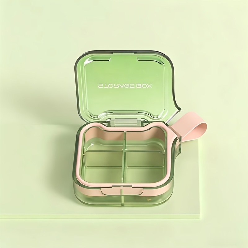 1-piece 4-compartment/7-compartment Sealed Medicine Box, Travel Portable Medicine Box, Jewelry Storage Box, Jewelry Box