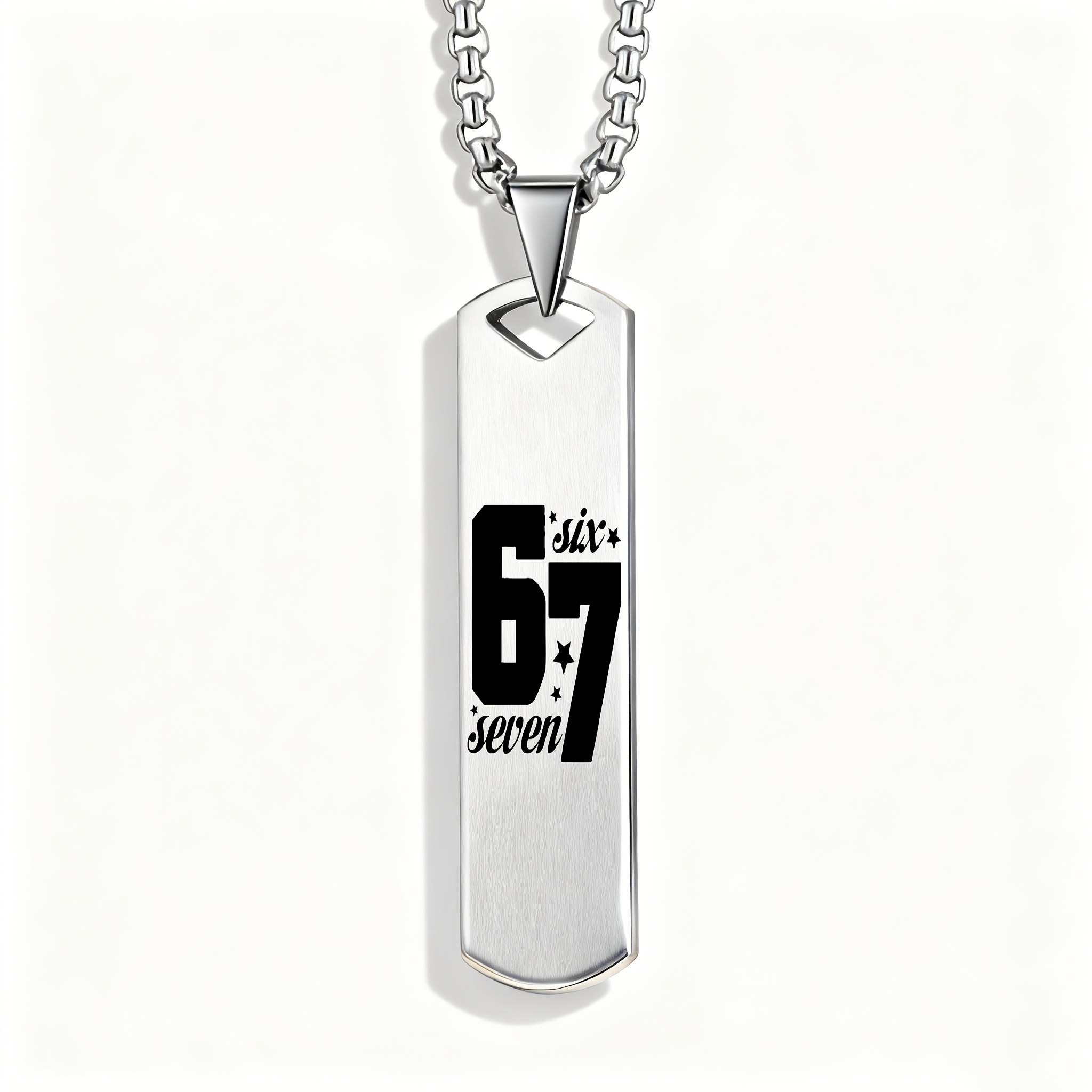 Individual Creative Number "67" Pendant Necklace, Individual Trendy Style Accessory, Suitable For Daily Casual And Fitness Exercise Wear, Perfect Gift For Lovers On Festivals And Birthdays