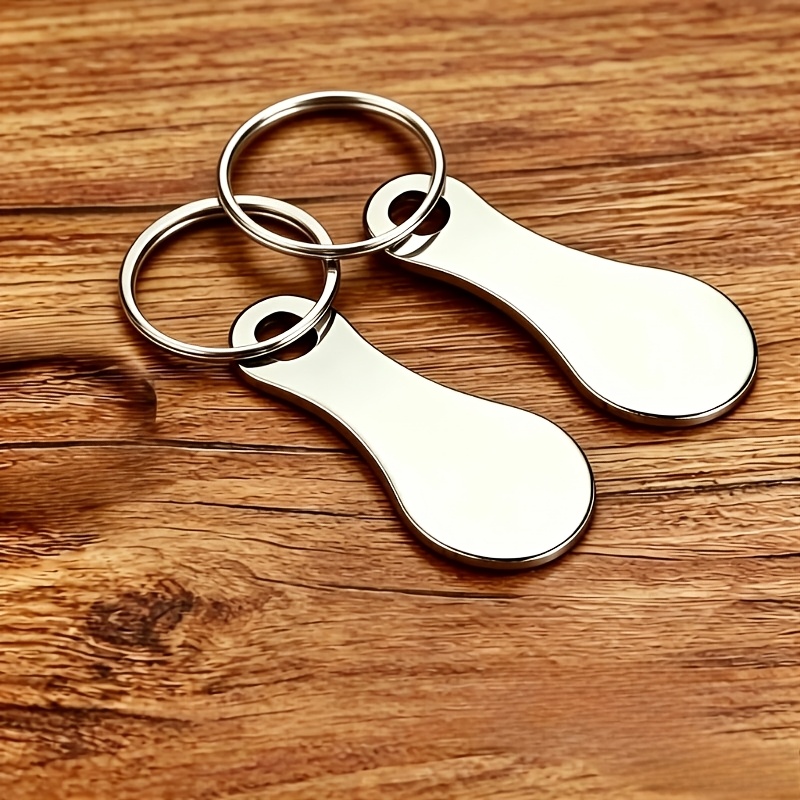 TEMU 2pcs Portable Anti-loss Shopping Cart Token, Backpack Exquisite Pendant, Novel Key Chain, Built-in Key Storage Function Suitable Father's Day