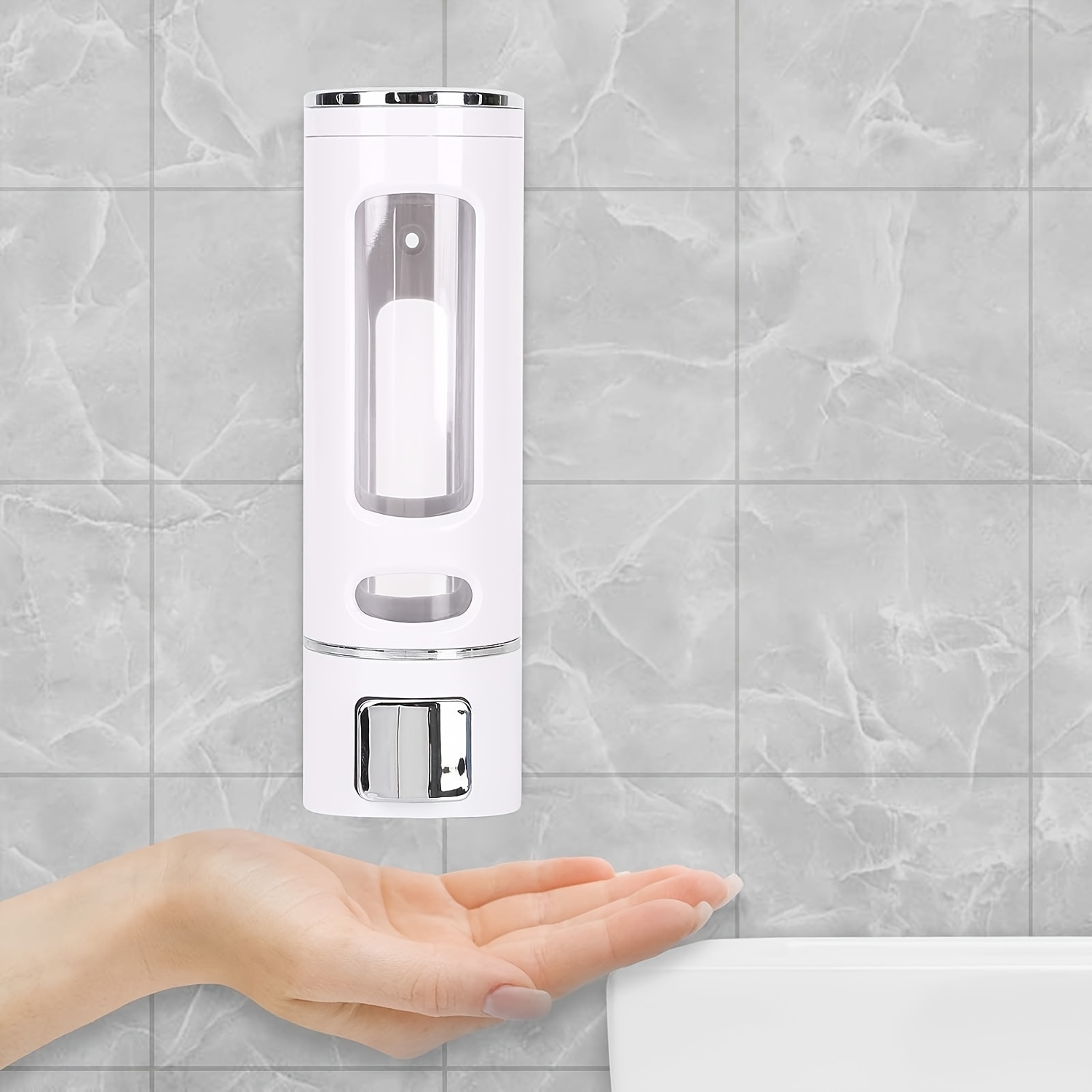 TEMU Soap Dispenser, 400ml Wall-mounted Hand Soap Dispenser, Shower Gel Dispenser Shampoo And Conditioner Dispenser, Washroom Lotion Dispenser Hand