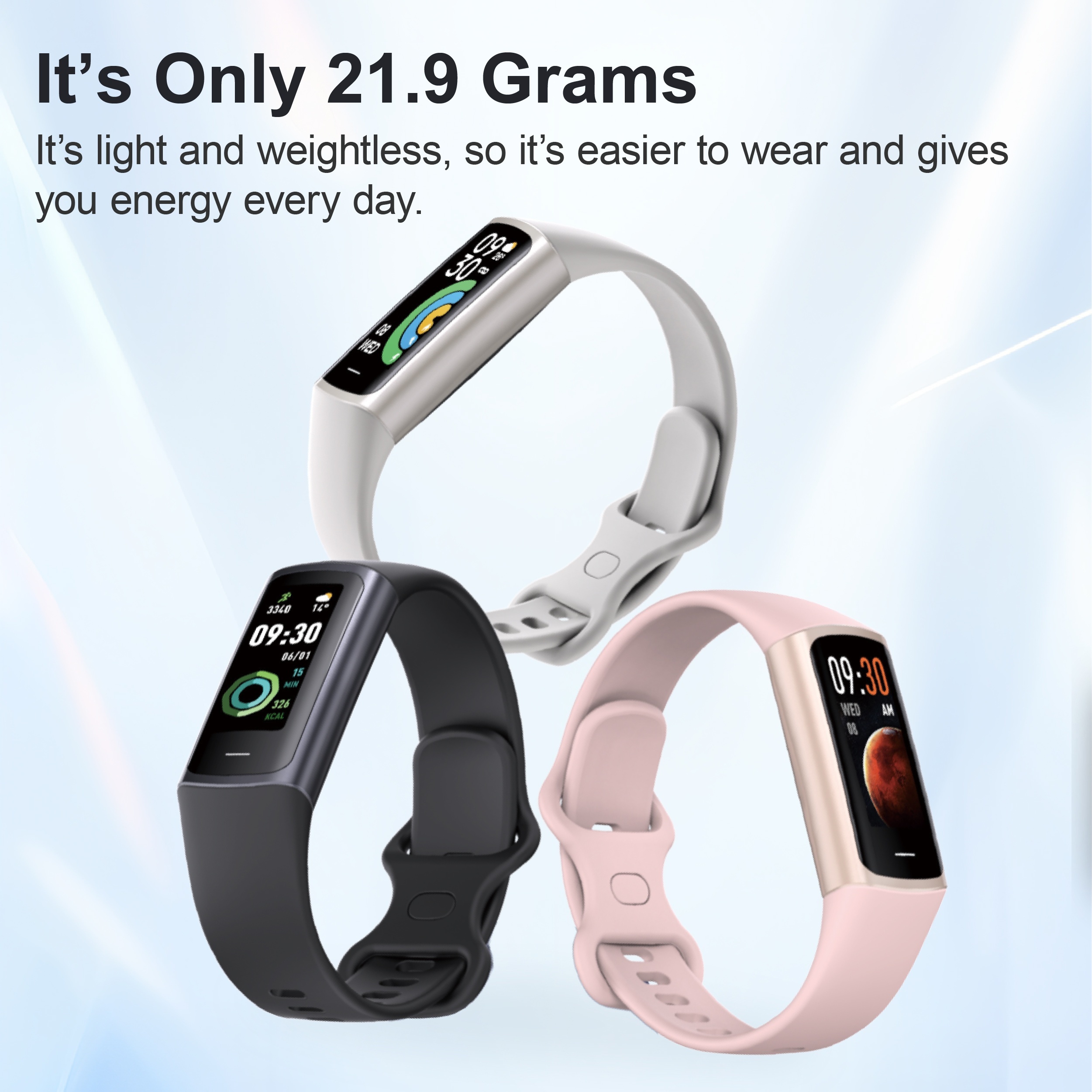EYMU Ultra High Value Intelligent Bracelet, Message, Health Tracking, Thermometer, Sleep Monitoring, Multiple Sports Modes, Multiple Watch Faces, Lightweight and Durable, Ideal for Outdoor Enthusiasts