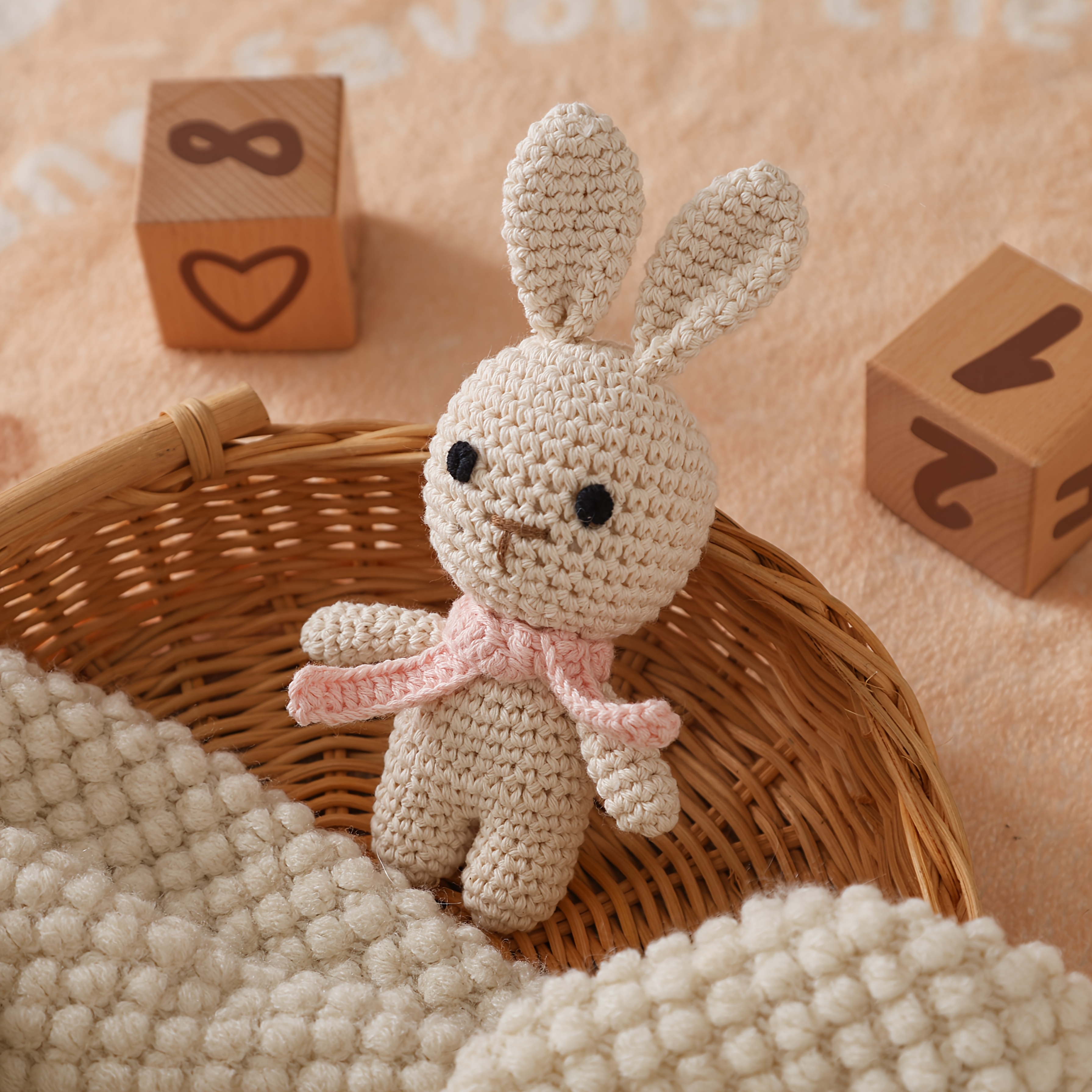 Handmade Crochet Rattle, Interactive Baby Toy