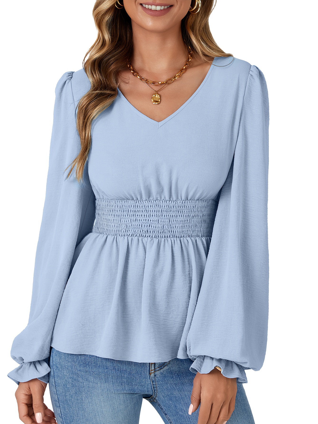 Lrady Women's High-Low Peplum Tunic Dress – Asymmetrical Ruffle Hem Blouse, Casual & Party Tops
