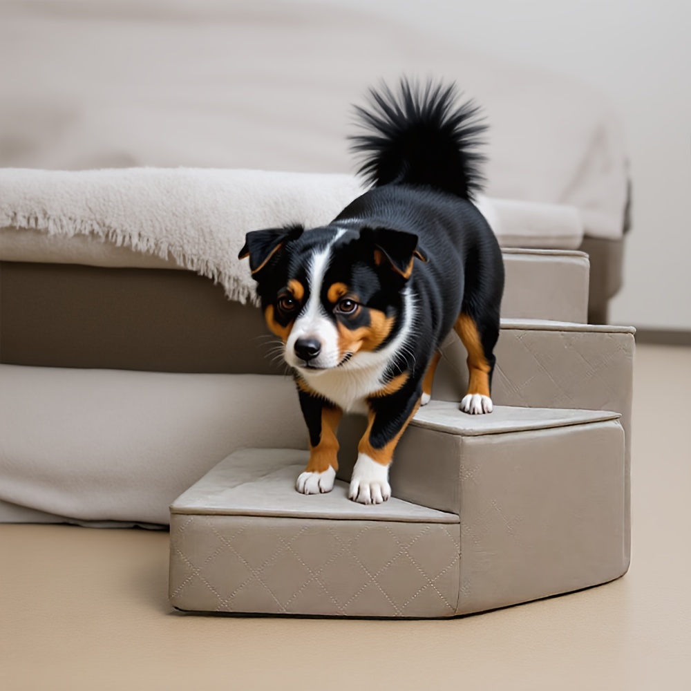 Hundetreppe Aus Schaumstoff – Rutschfeste Stufen Für Couch & Bett, Extra Breit Für ältere Hunde
