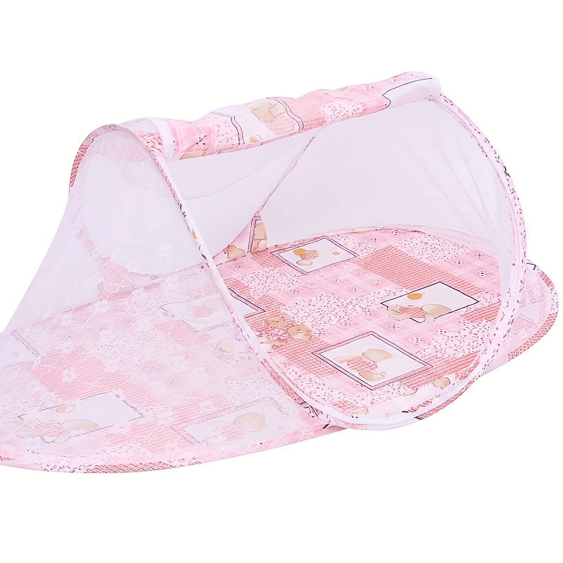 1pc Baby Folding Net, Baby Net Without Installation, Baby Floral Net With Zipper