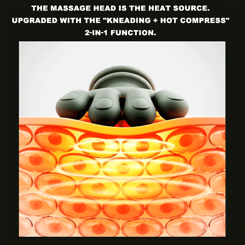 shoulder neck massager with 5 simulated fingers   kneads   muscle and soothes cervical spine palm like heat compress portable christmas gift Product details 9