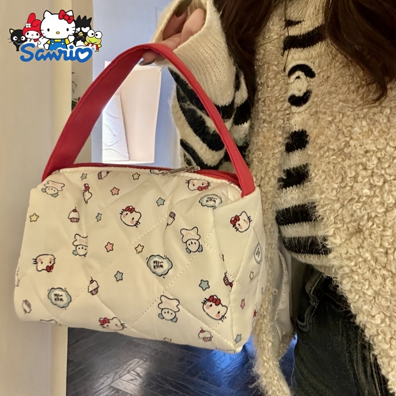 

Sanrio Autumn And Winter New Kt Cat Fashionable Large Capacity Portable Storage Bag - Handheld Cosmetic Bag