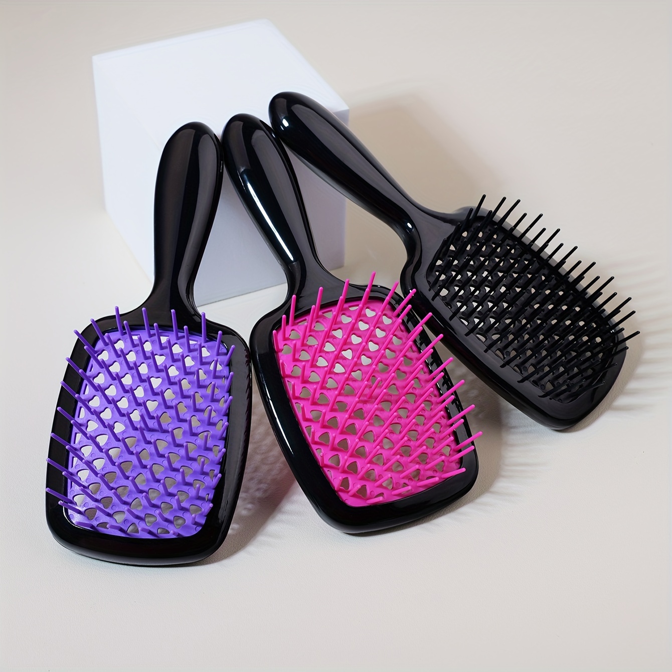 

1pc Luxe Detangling Brush - Heart Pattern, Use For All Hair Types, Perfect Gift For Her