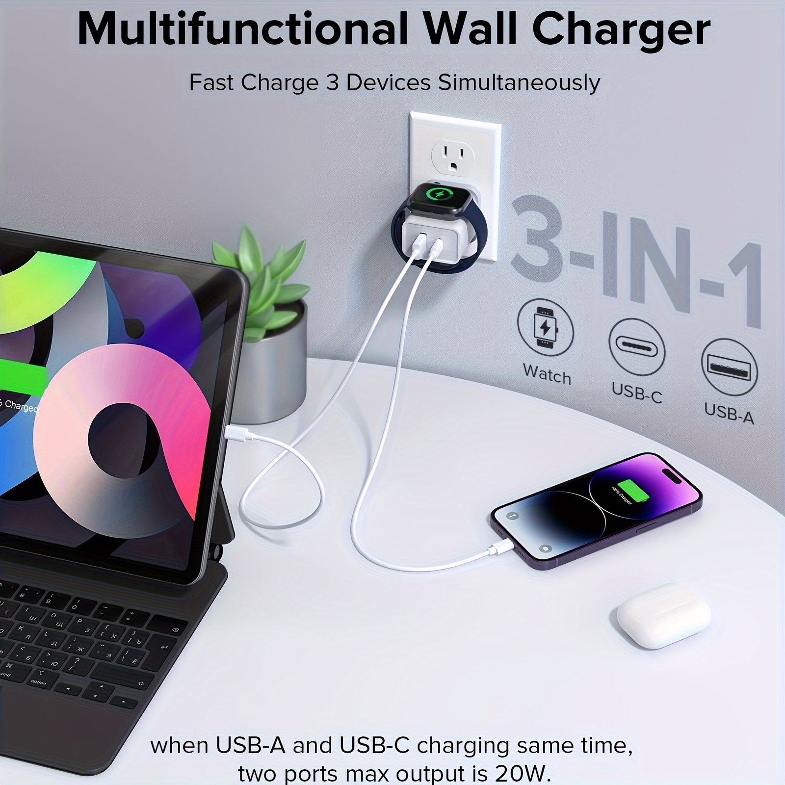 20W USB-C PD Fast Charger Block For IPhone 14, 13, 12, 11, XR & More – Quick Charge Compatible 12 thumbnail image