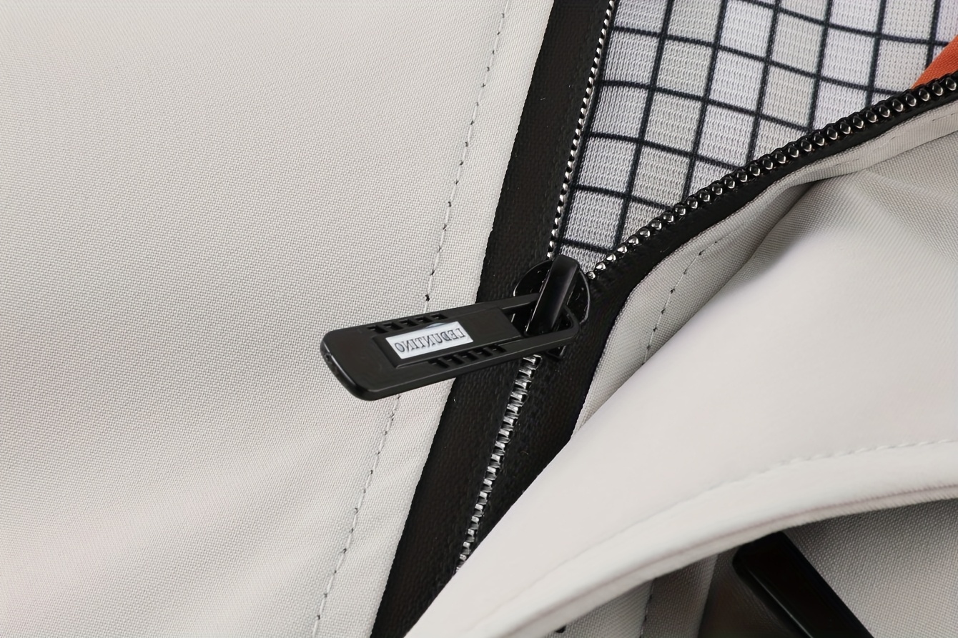 Chaqueta con capucha casual para hombre, diseño de moda al aire libre con múltiples bolsillos, contraste de colores, doble bolsillo - chaqueta ligera de cuadros para primavera y otoño, ropa moderna urbana, costura de alta calidad, tejido de poliéster, estilo callejero