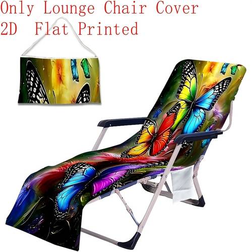 2d flat printed 1pc quick dry soft colorful floral outdoor beach pool chaise chair towels summer beach pool chair decorations 2d flat