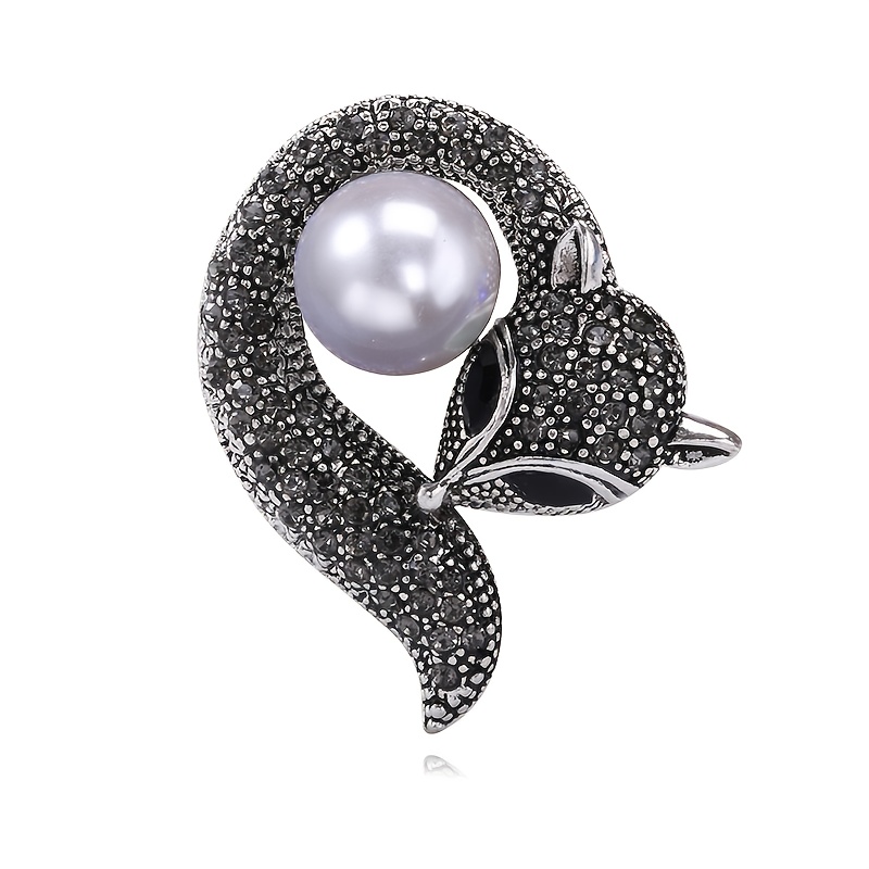 Image of Classic Fox Brooch Shiny Jewelry For Women Corsage Pins Party Costume Accessory Vintage Badges Gifts Wedding Pin
