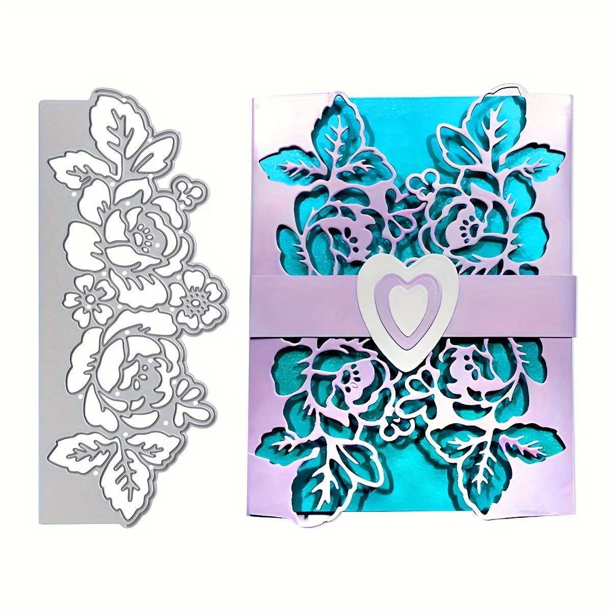 

1 Piece Foldable Flower Metal Cutting Die, Diy Cardboard Decoration Crafts, Diy Paper Embossing Craft Template, Father's Day, Mother's Day, Graduation Season, Teacher's Day, Birthday Card Album Making