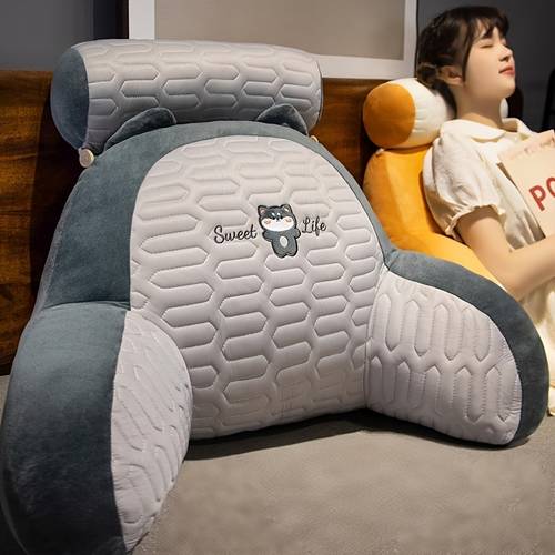 rabbit cartoon cushion multi functional cartoon bed headboard pillow lumbar support cushion sofa backrest cushion large backrest headboard pillow reading pillow office pillow sofa hug pillow for reading and using mobile phones in bed
