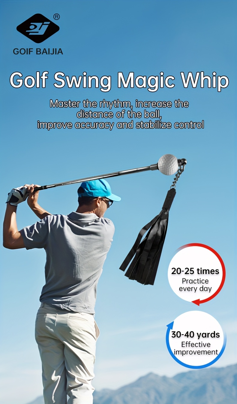 golf swing training aid long swing belt sound activated Temu