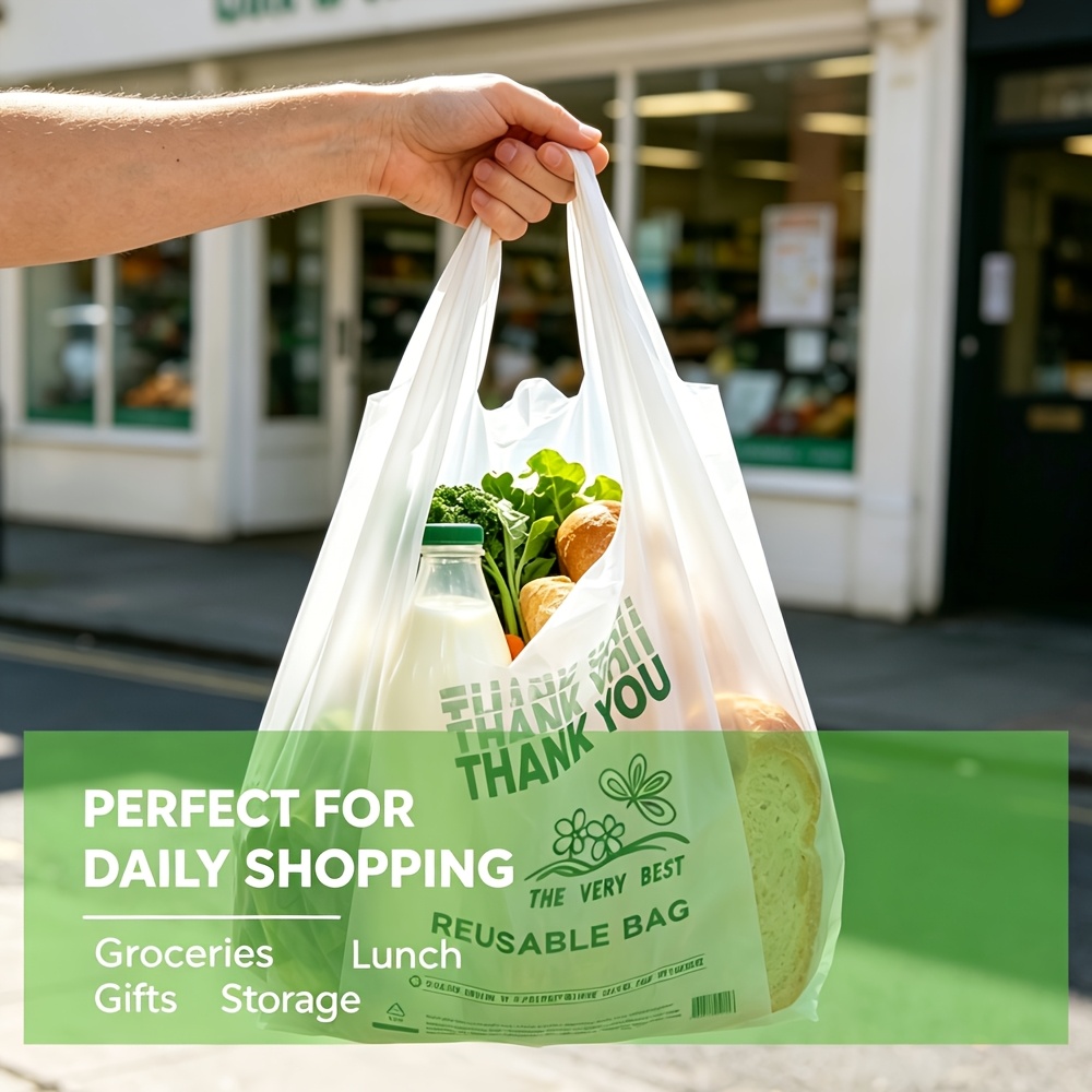 100 Pack Thickened Heavy-Duty Shopping Bags