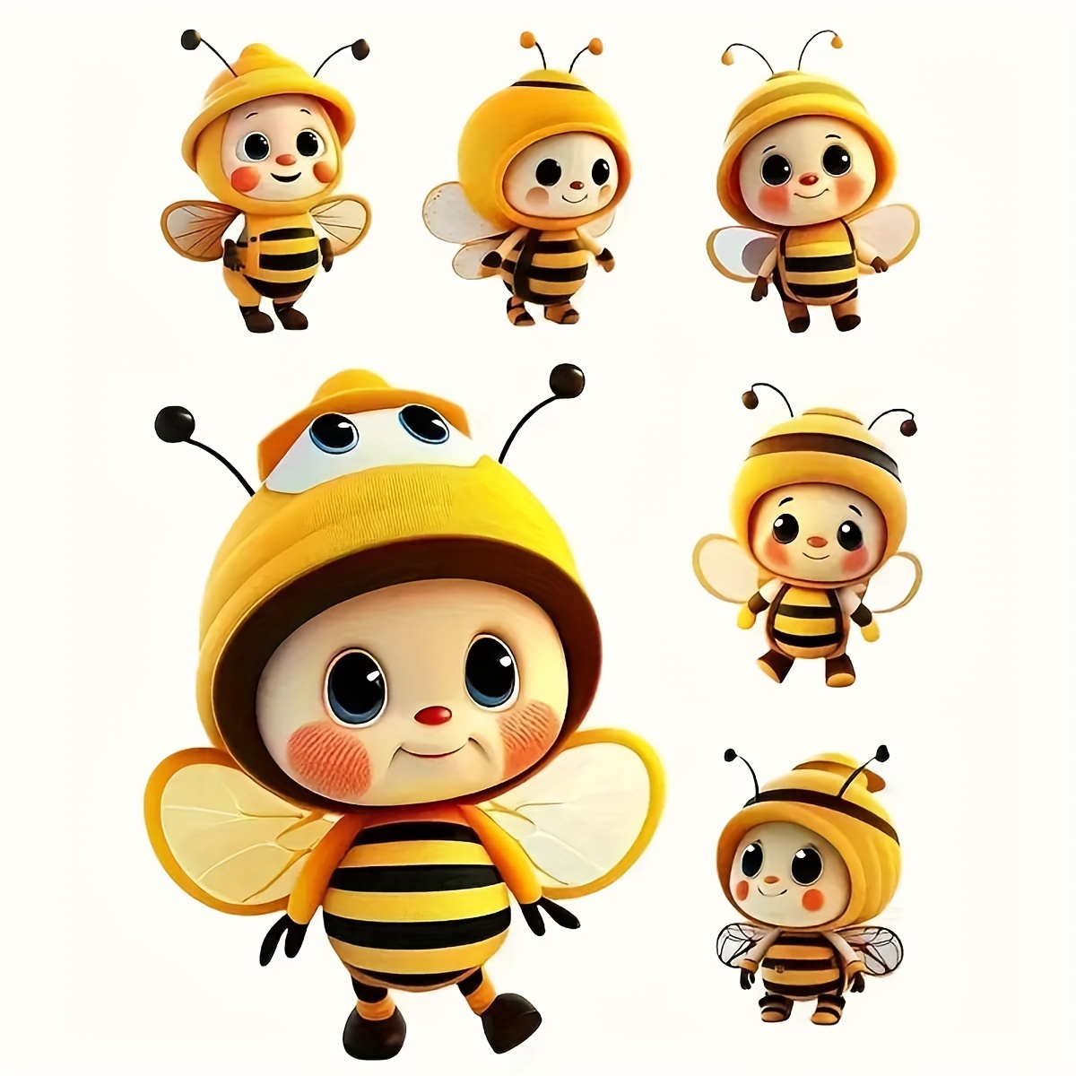 

6pcs Porte-clés Abeille pour Fête des , Maman à Abeille, Baby Shower de Bébé à Abeille, Adulte Abeille, Reine Abeille, Anniversaire, du