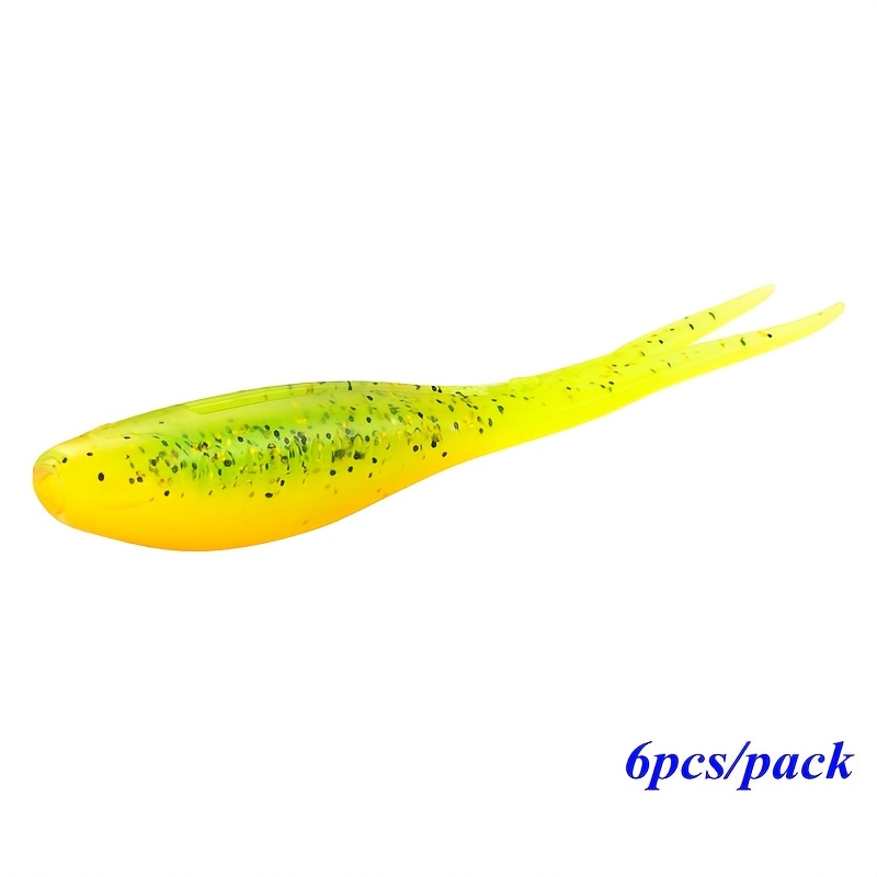 Image of 6pcs/pack Small Size Drop Shot Fishing Lure Flexible Soft Lure For The Soft Bait 8cm 2.6g Fishing Lure