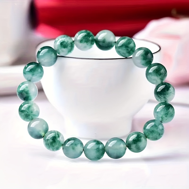 Handcrafted Aquatic Agate Bead Bracelet, Fashionable & Durable