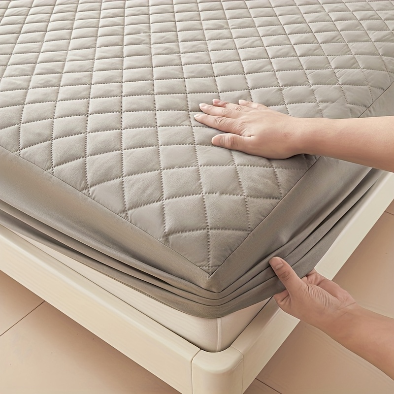 1pc 3 layer quilted thick mattress cover   waterproof mattress protector soft and breathable fitted sheet for single or double bed no pillowcase details 6