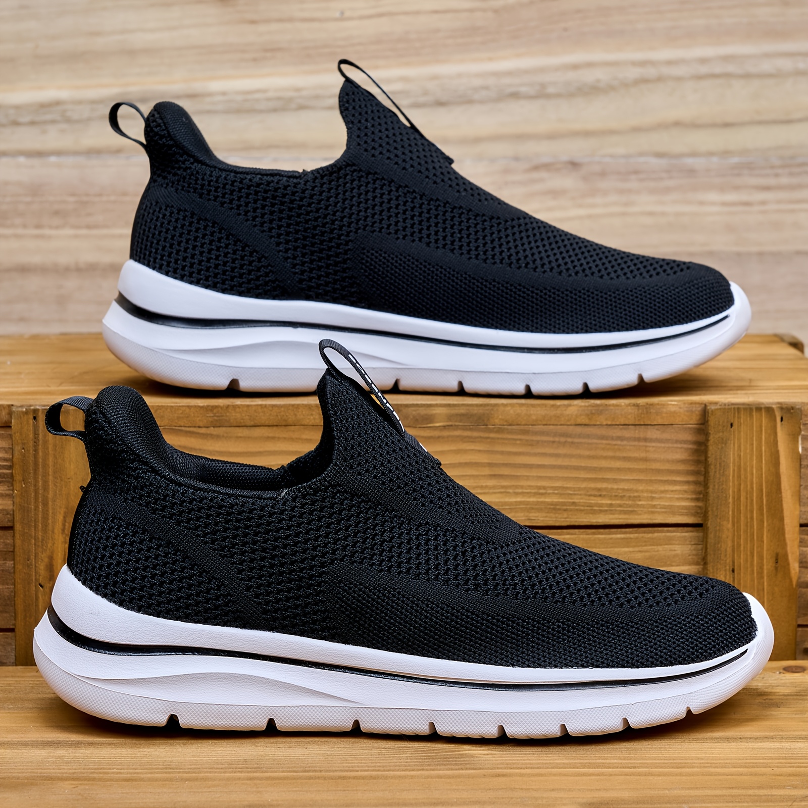 Men'S Athletic Footwear, Featuring Breathable Mesh, Casual Sport Style, Soft Soles, Comfortable Slip-On Design, And Hands-Free Easy-To-Wear Sneakers