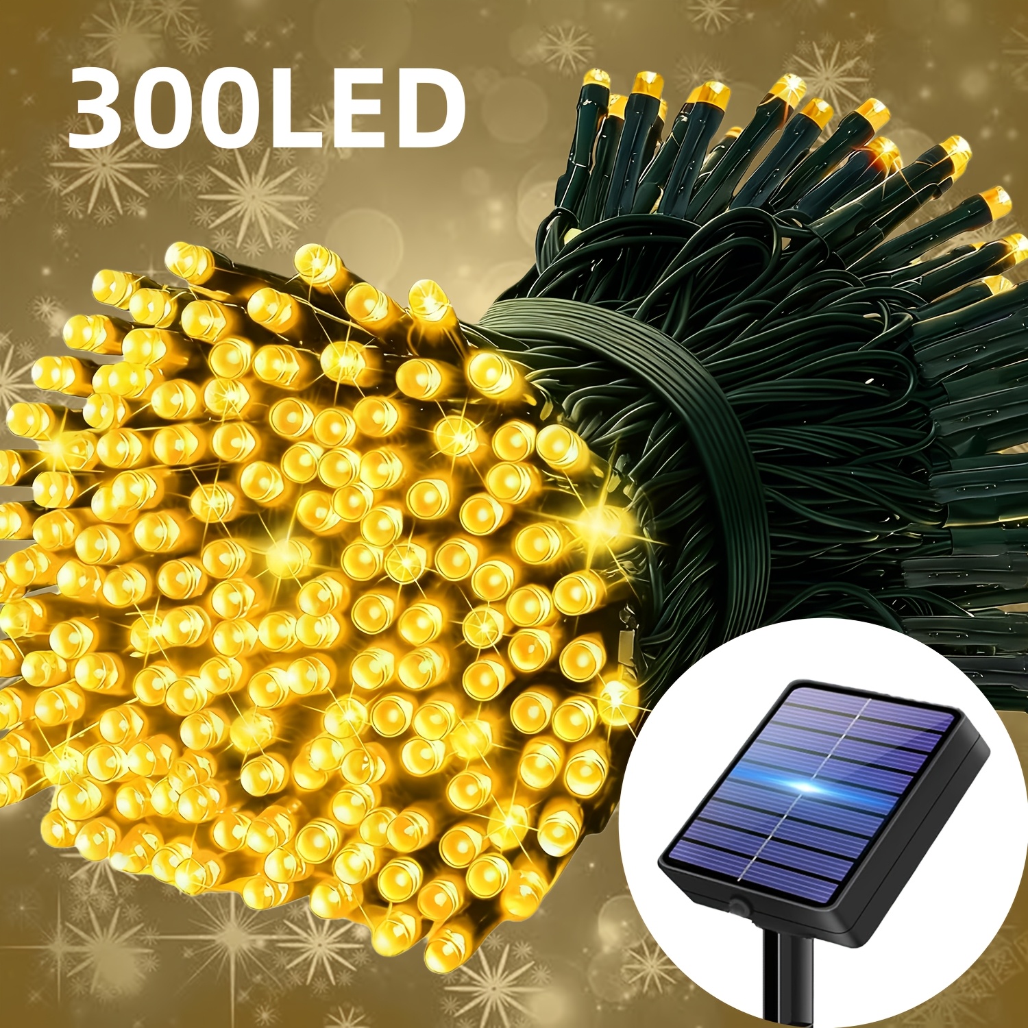 Image of 1 Pack, Outdoor Led Fairy Light String, 32/22/12m Dark Flashing Fairy Tale Light String, 12 , Outdoor Decorative Lights, Suitable For Fences, , Courtyards, Camping, Parties, Christmas Decoration