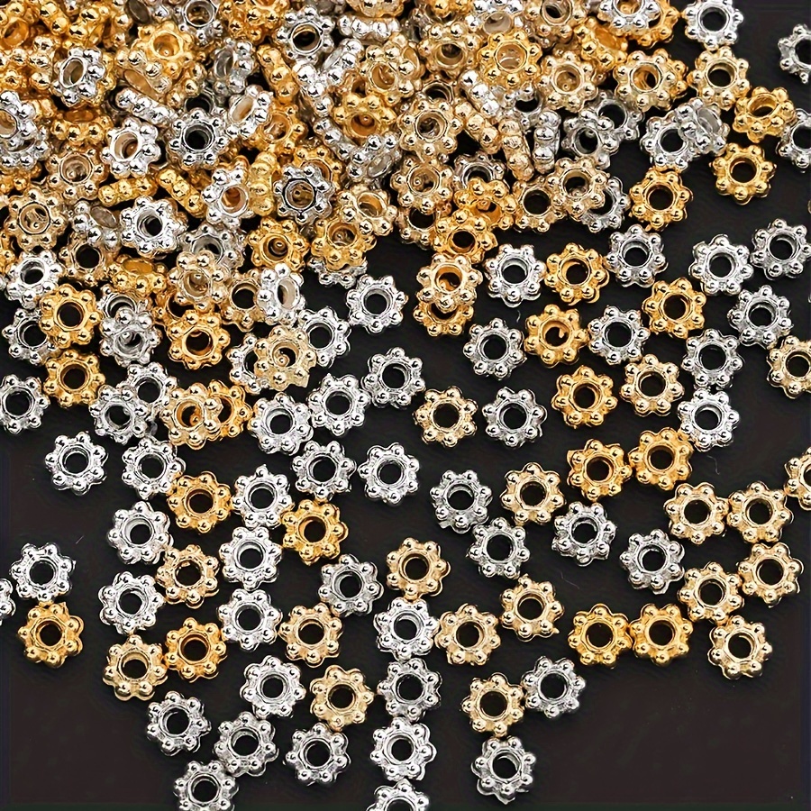 

200pcs Double-sided Spacer Beads, Alloy, Making Supplies For Handcrafted Bracelets & Necklaces