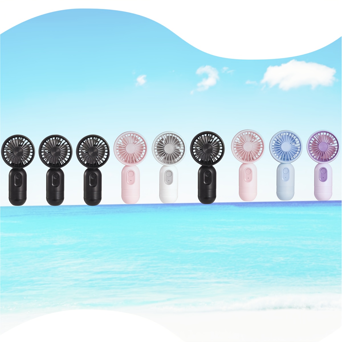 

3-pack Portable Mini Fan Handheld Personal Small Fan With 3- For Travel, Rechargeable Portable Fan, Long- Rechargeable Fan, Rechargeable Fan, Usb Rechargeable Battery Operated Eyelash Fan