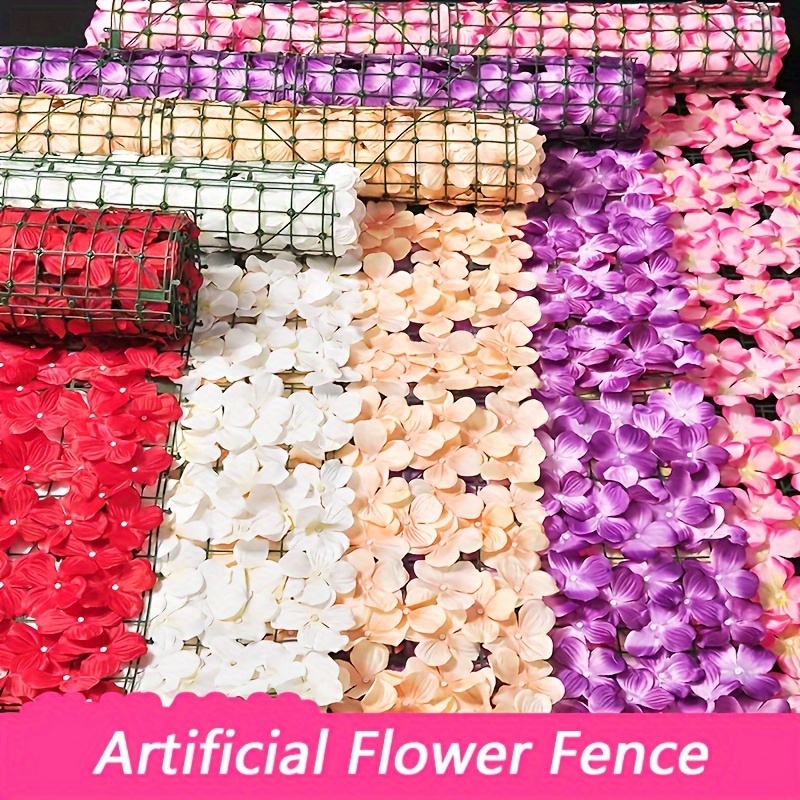 

1pc, Artificial Fences, Artificial Ivy, Screen Lattice Fence For Balcony Courtyard Outdoor, Garden Privacy Screen For Home Decoration, Flower Wall Ease