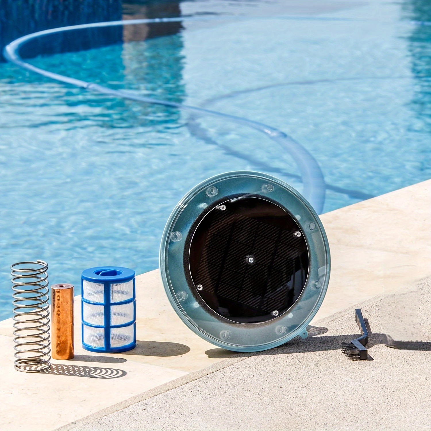

Solar Pool Ionizer, Floating Water Cleaner And Purifier Keeps Water Clear, 85% Less Chlorine, Pool Ionizer Solar Powered