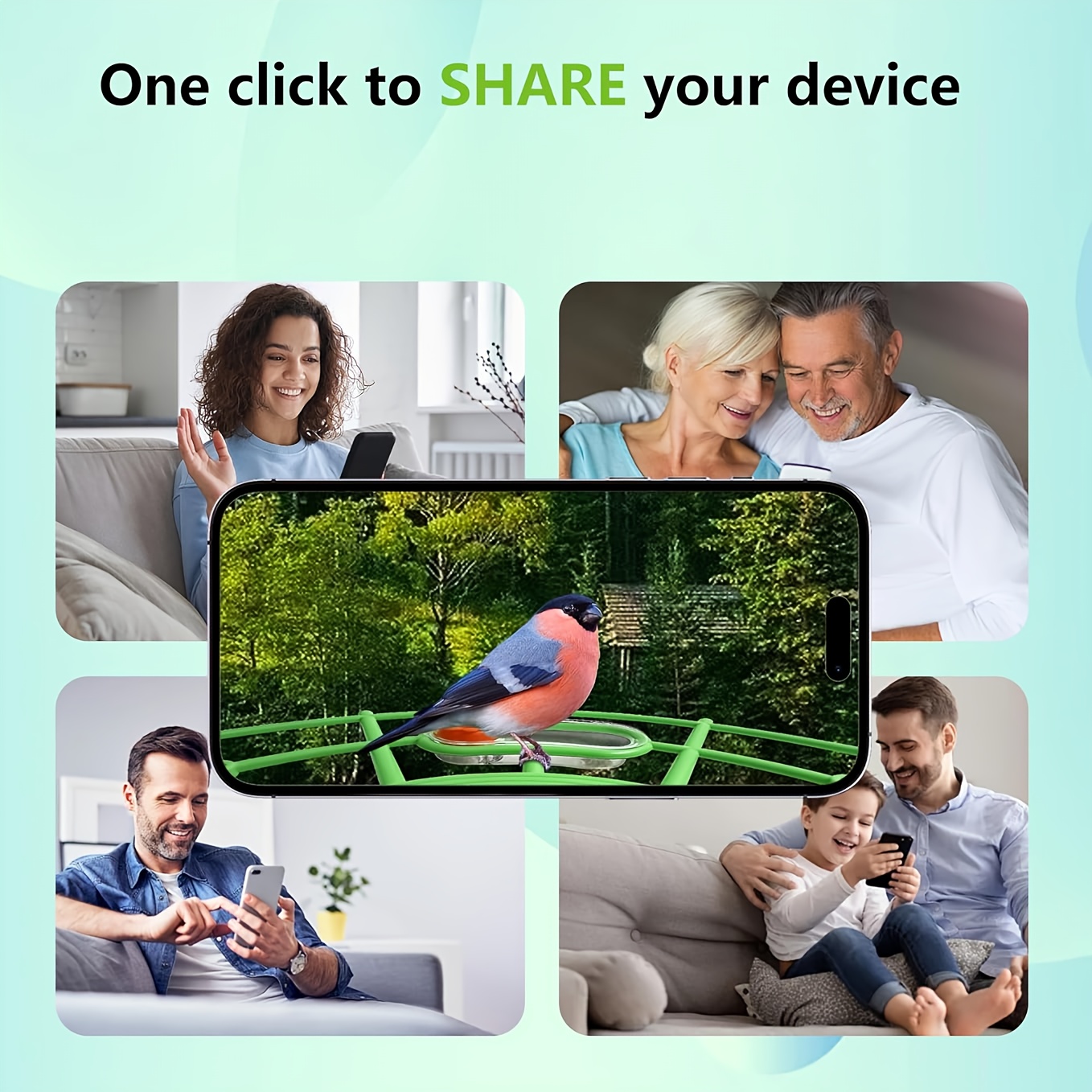 1pc Jaula para Pájaros con Monitor, Comedero Solar 1296P, Captura Automática de Vídeos y Fotos de Aves, Identificación AI de Especies (No Incluye Batería), Batería de Litio 4000mAh, Ideal para Amantes de las Aves